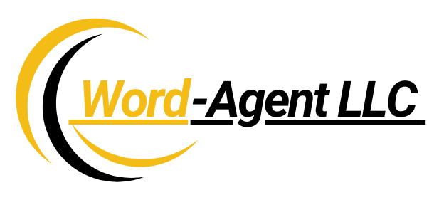 Simple wordmark logo for Word-Agent LLC(1)